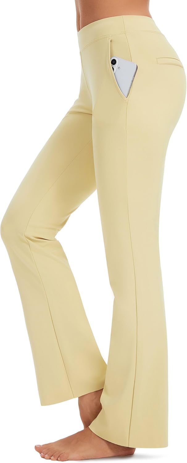 Safort 31" 34" Women Bootcut Yoga Tall Dress Pants Flare Long Trousers Work Stretchy Business Casual Slacks Pockets - Image 2