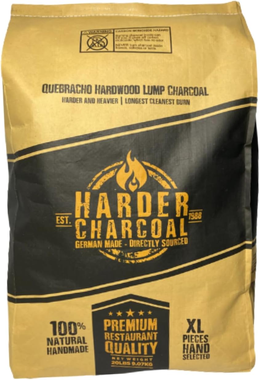Natural Premium Restaurant Extra Large Lump Charcoal Made from White Quebracho Wood for Grilling and Smoking (33lb)
