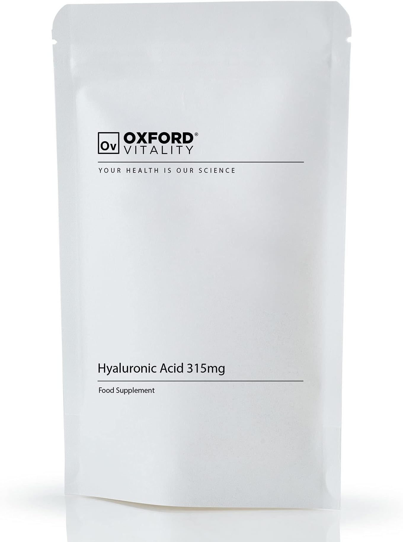 Hyaluronic Acid 315mg Tablets | Skin Health, Anti-Ageing, Moisture | Oxford Vitality (120)