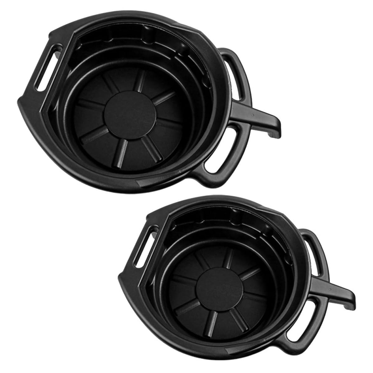 Kichvoe 2 Contenedores de Drenaje de Aceite para Coche de 10l y 15l en Material PE, Fáciles de Almacenar Instalación Simple para Mantenimiento de Motor