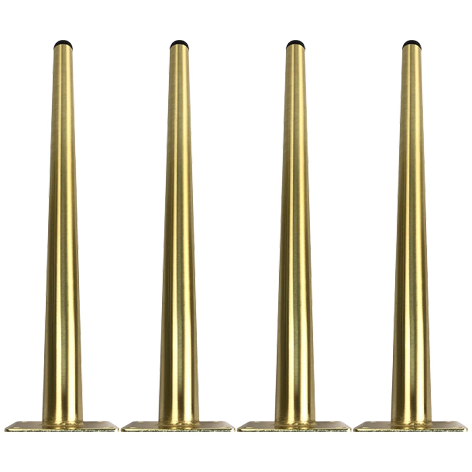 Generico Gambe per Mobili Piedini per Tavolo Conici in Oro Spazzolato 4 Pezzi Superficie Galvanica in Ferro Dorato Piedini per Divano Altezza: 10-72 cm Piedini per Mobile 72 cm/28,4"