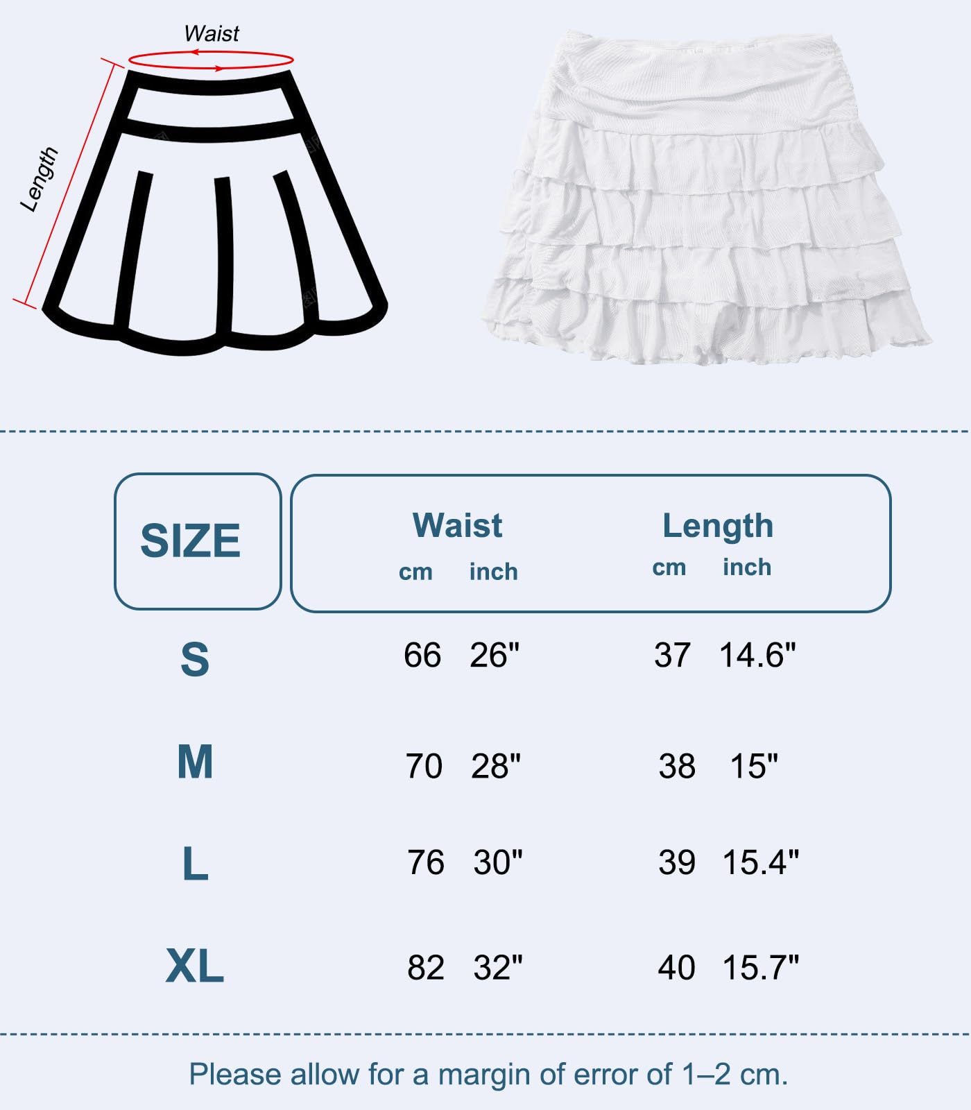Adigaber Volants Mini-Jupe pour Femme Taille élastique superposée Jupe en Tulle avec Short