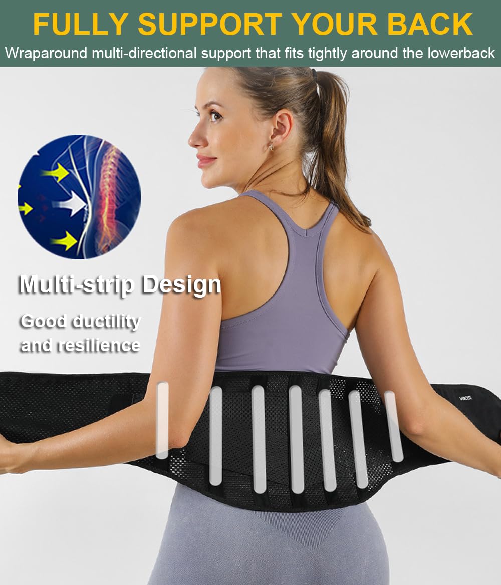 Lightweight Back Brace for Lower Back Pain Women Men, Adjustable Lumbar Support Waist Support Brace for Women Lower Back Pain Relief Products, Hip Belt Waist Belt Sciatic Nerve Brace for Women Men (Black, XX-Large) Lightweight Back Brace for Lower Back Pain Women Men, Adjustable Lumbar Support Waist Support Brace for Women Lower Back Pain Relief Products, Hip Belt Waist Belt Sciatic Nerve Brace for Women Men (Black, XX-Large)