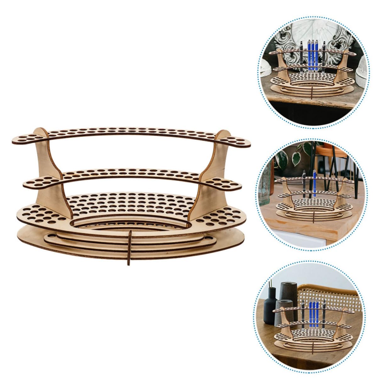 SHINEOFI 3 Sätze Stifthalter Aus Holz Schreintischorganizer Schreibtisch Organiser Stifteschale Schreibtisch-stifte-organizer Aus Holz Stift-schreibtisch-organizer Hölzern 2 Stück * 3