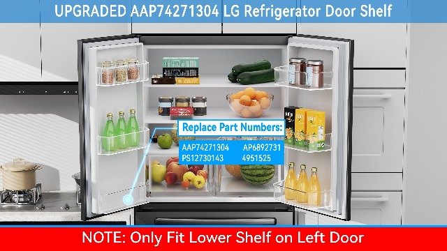 Image of [2 PACK] UPGRADE AAP74271304 Refrigerator Door Bin Compatible with LG Refrigerator Door Shelf AAP74271304 LRMDS3006S LRMDC2306S LRMVC2306D LRMDC2306D LG Fridge Door Shelf Replacement Basket Parts