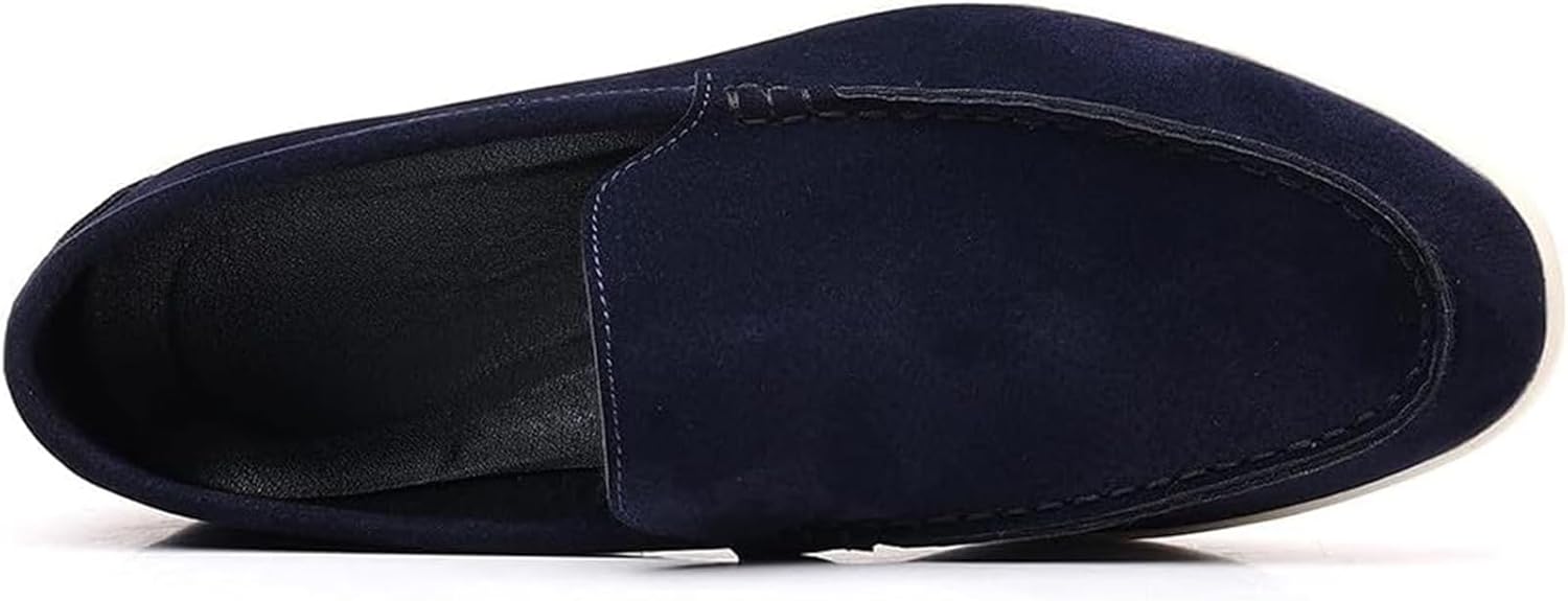 Suede Loafers for Men Slip-On Casual Dress Shoes Lightweight Walking Moccasins with Comfort Sole for Office Work Daily Travel Shoes - Image 6
