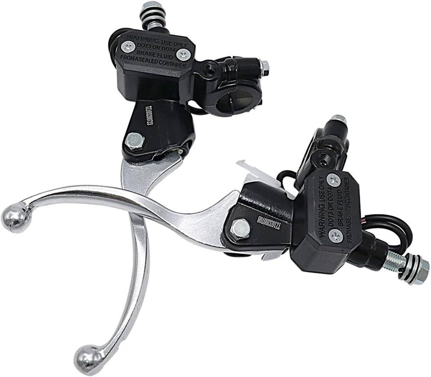 14mm Universal Hydraulic Motorcycle Brake Clutch Pump Dirt Pit Bike Master Cylinder Handle Lever Buggy Scooter Front Pumping(8mm sliver Right)