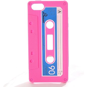 Protective Skin Case for Apple iPhone 5 Silicone Retro Cassette Tape Pink