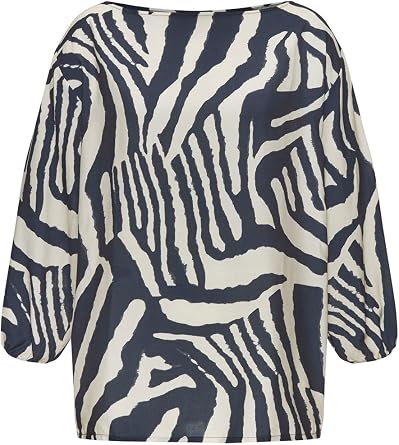 LASCANA Women's Boat Neck Balloon Sleeve Blouse