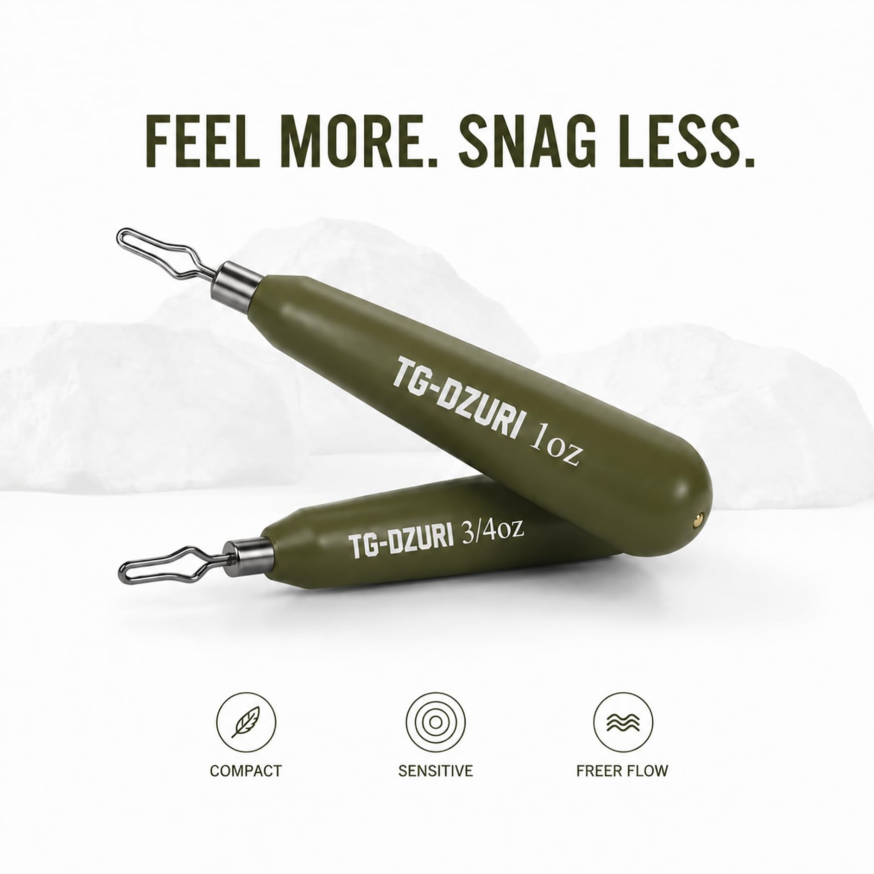 Poids sans tungstène pour la pêche au bar – Poids minces Drop Shot, 3 couleurs, 3,5 g – 28,3 g, plombs de pêche compacts en tungstène haute sensibilité