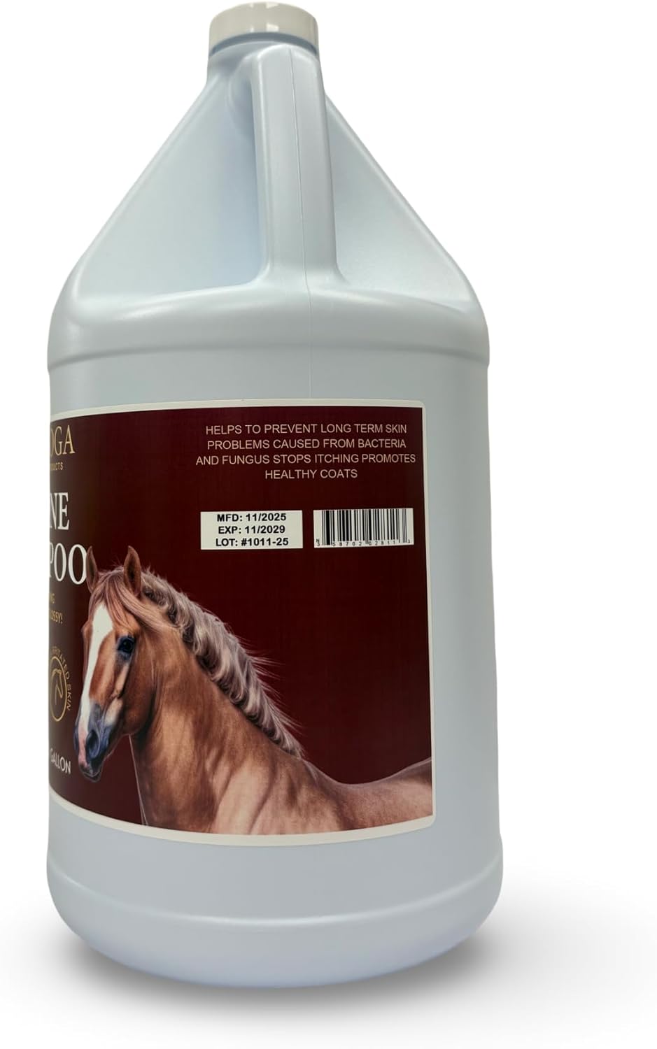 2% Iodine Shampoo for Horses & Dogs – Non-Staining Antiseptic Wash for Skin Irritation, Scratches, Fungus & Rain Rot – Cleans & Shines Coat – 1 Gallon – Saratoga Veterinary Products