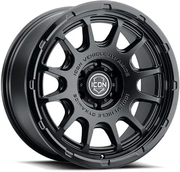ICON Alloys Rancho, Double Black, 20 x 9/5 x 150, 16mm Offset, 5.625" BS