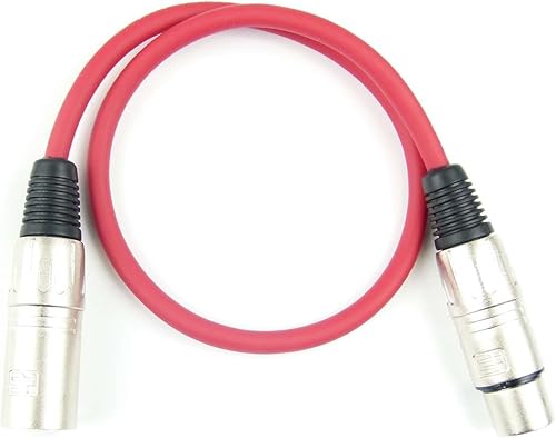 Adam Hall Cables K3MMF0050RED Mikrofonkabel 0 5m ROT XLR female auf XLR male DMX-Kabel