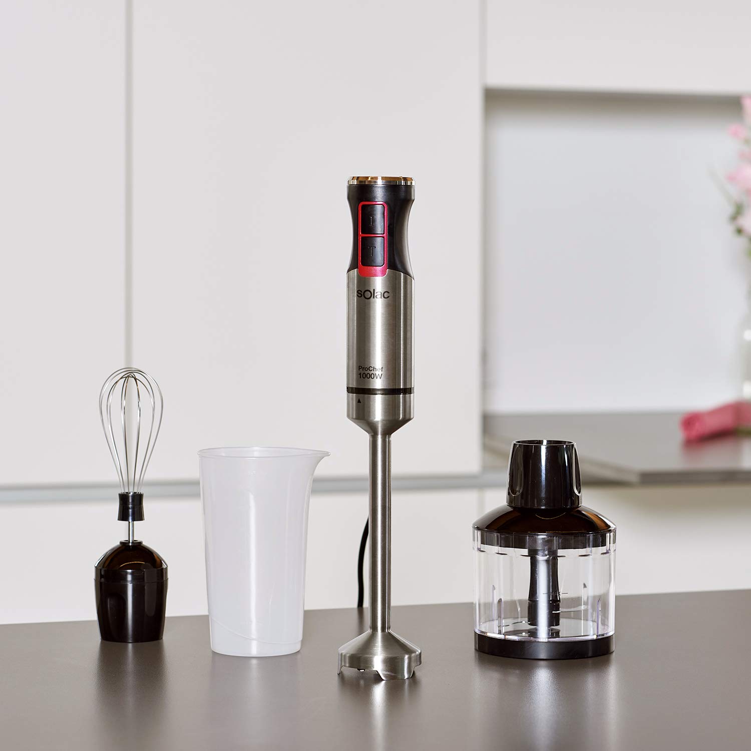 Solac Pro Chef 1000 Batidora de mano, W, Acero inoxidable