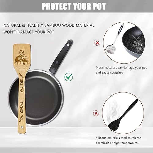 Miniatura 3 de Regalos de decoración de productos de película de terror, cucharas de madera para cocinar, juego de utensilios de cocina de bambú natural, paquete