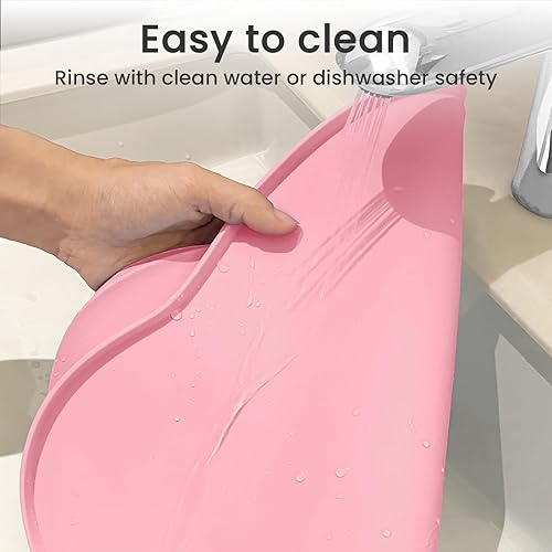 Miniatura 15 de Ptlom Mantel individual de silicona para perros y gatos, antideslizante, impermeable, para alimentos y agua, tapete para bandeja para cachorros