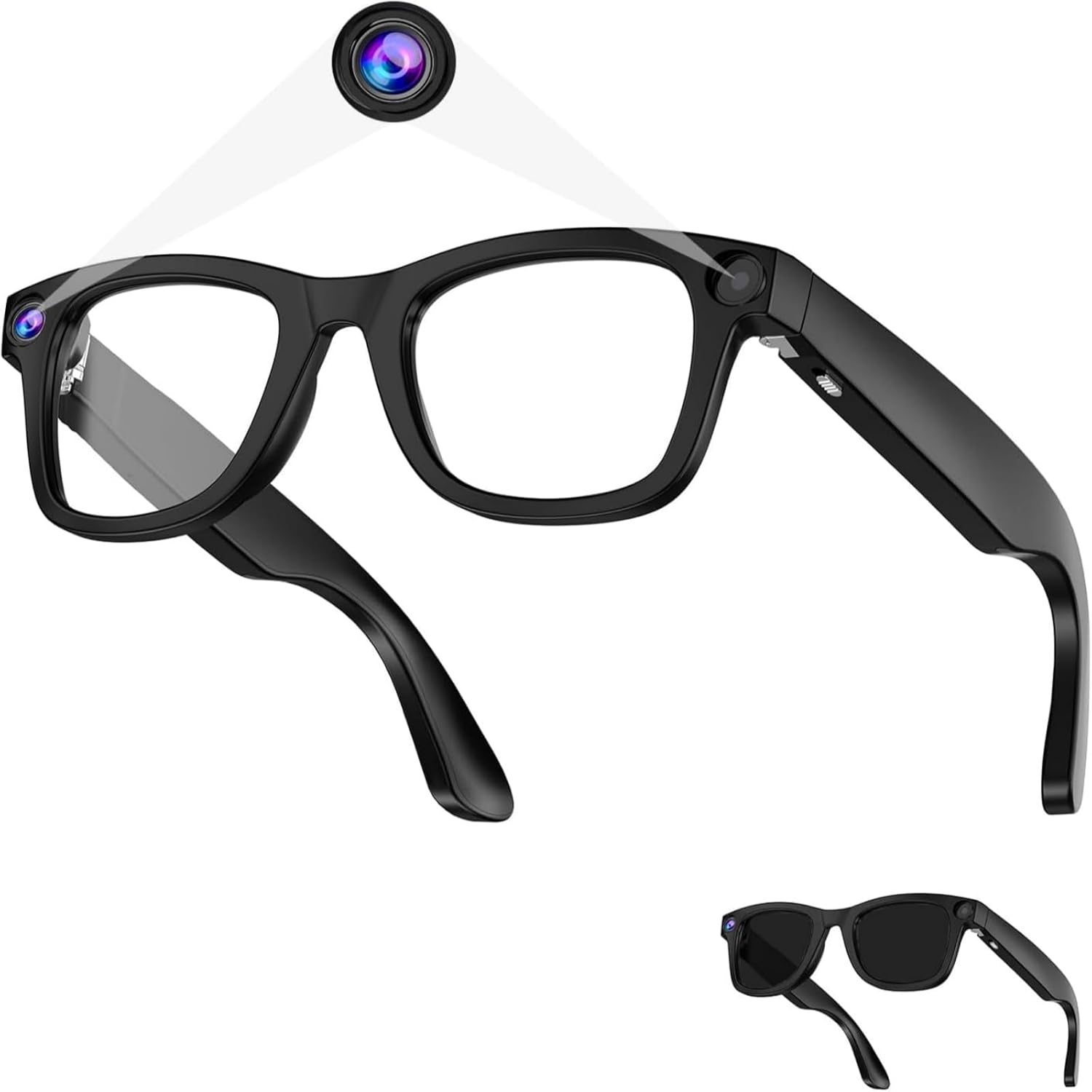 PAVUN Smart Wireless Bluetooth Translation Glasses, with HD Camera, Equipped with Real Time Translation Function and Multiple Modes, Suitable for Study, Travel, Sports and Outdoor Use