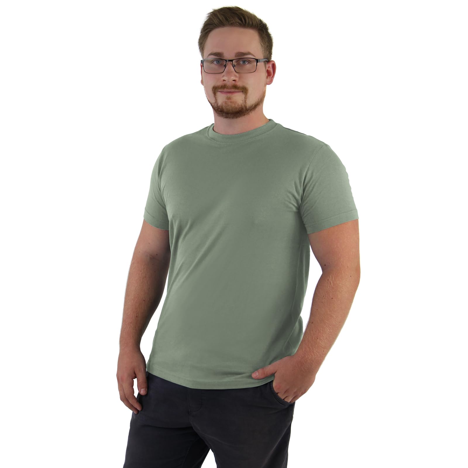 ALPIDEX T-Shirt Magliette da Uomo Confezione da 5 con Girocollo - Taglie S M L XL XXL 3XL 4XL 5XL