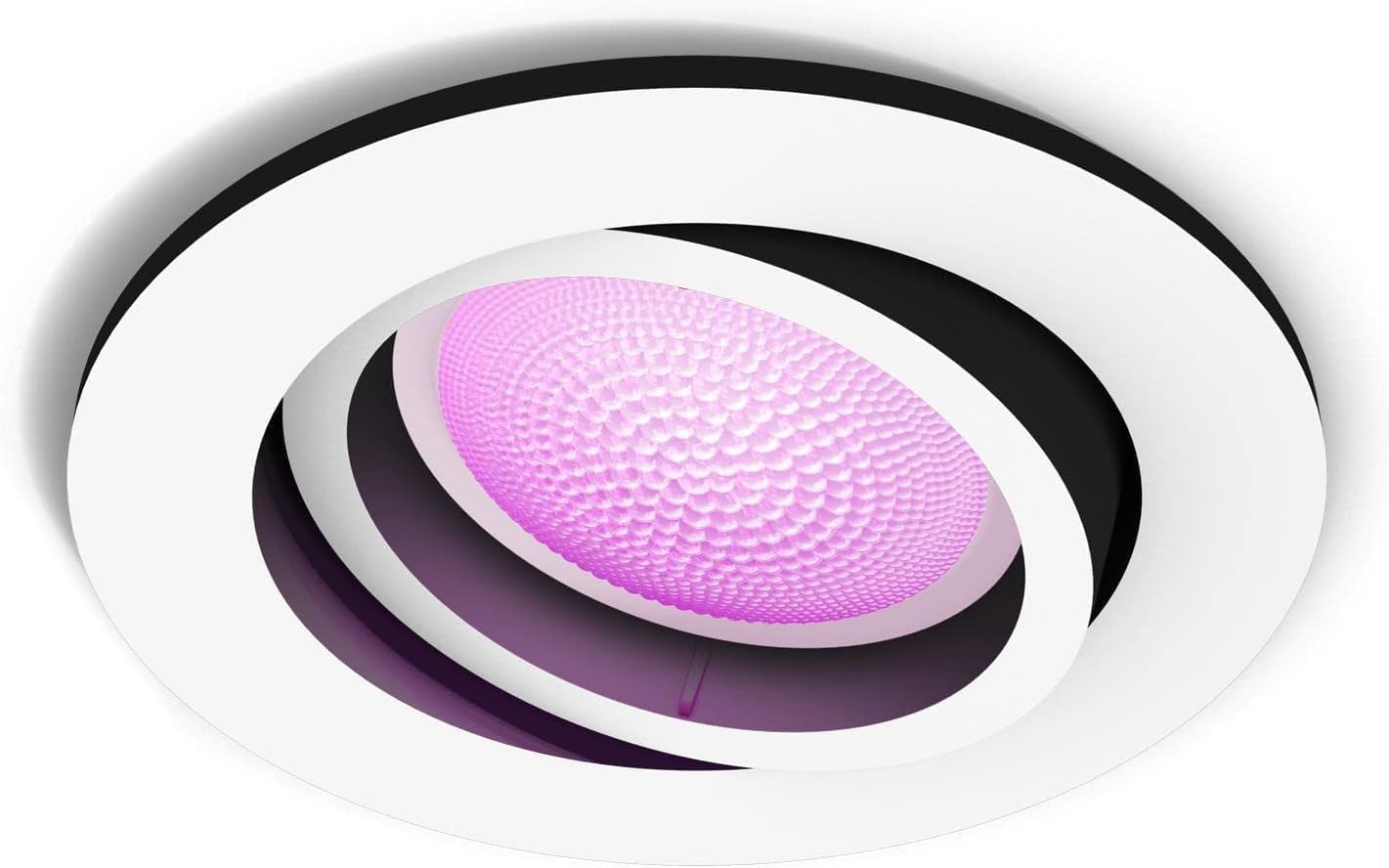 Philips Hue Centura Foco Empotrable LED Inteligente Redondo, 350 lm, 5.7W, Luz Blanca y de Colores Regulable, Control Voz y App, Compatible Alexa, Google Home, Samsung SmartThings y Apple Home, Blanco