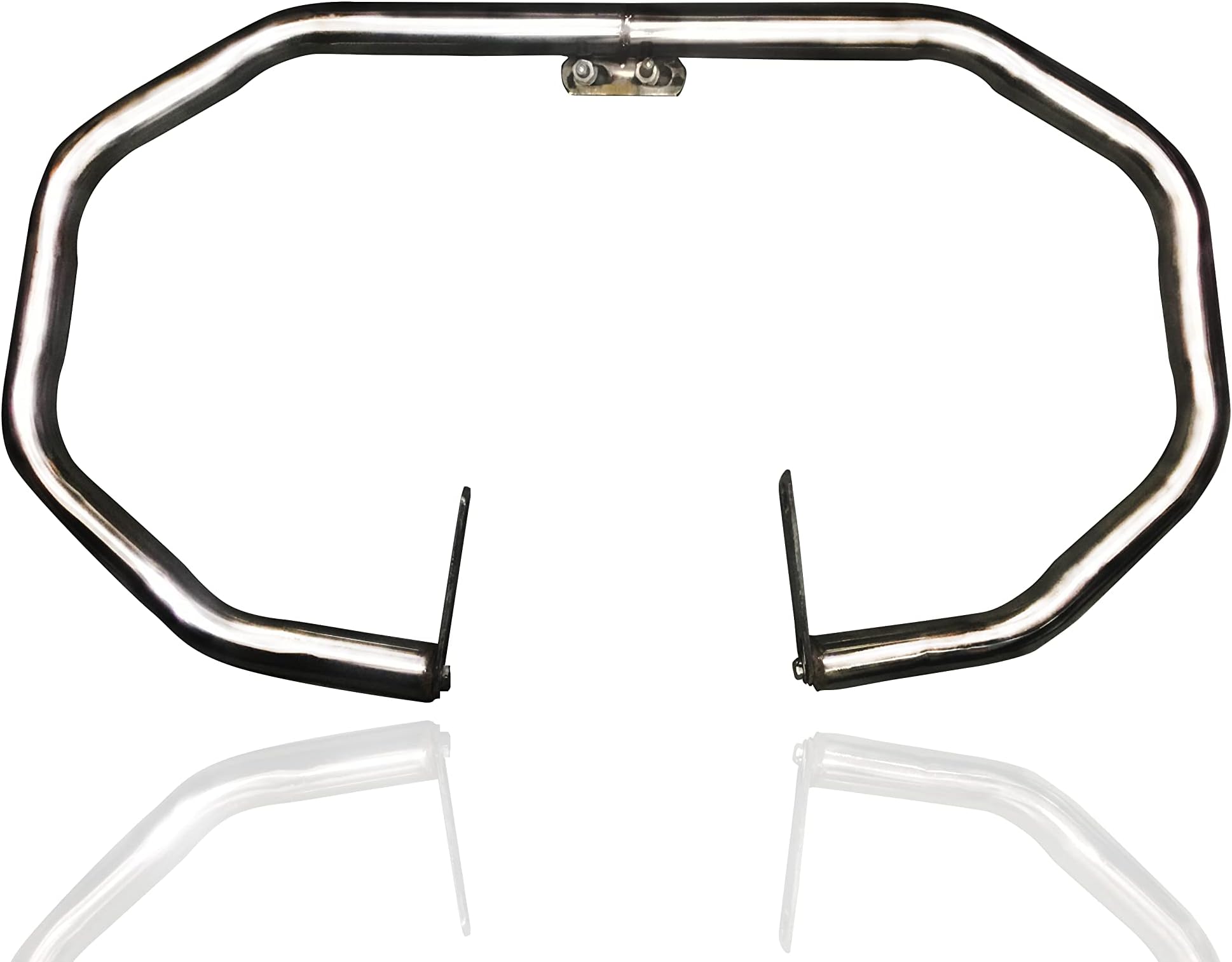 G TORQ Leg Guard 8 Bend Heavy Duty Compatibility for Royal Enfield Bike and Rider Safety BS3 | BS4 | BS6 (Chrome)