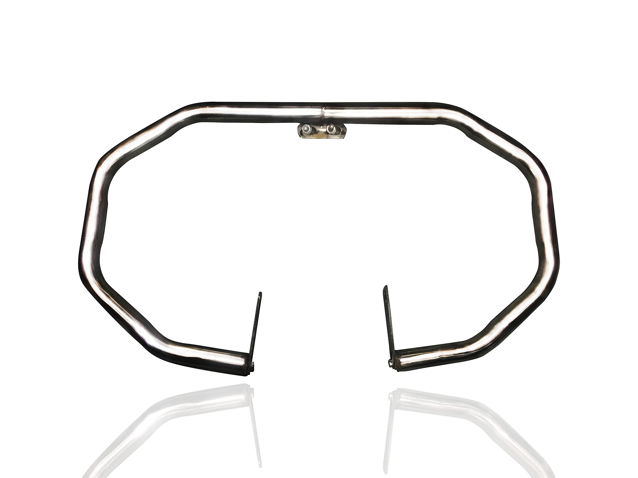 G TORQ Leg Guard 8 Bend Heavy Duty Compatibility for Royal Enfield Bike and Rider Safety BS3 | BS4 | BS6 (Chrome)