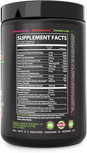 Miniatura 2 de Polvo de electrolitos mejorados Cherry Limeade  90 unidades + BCAA, vitaminas B y sal real  Polvo de hidratación con potasio, sodio, zinc y magnesio