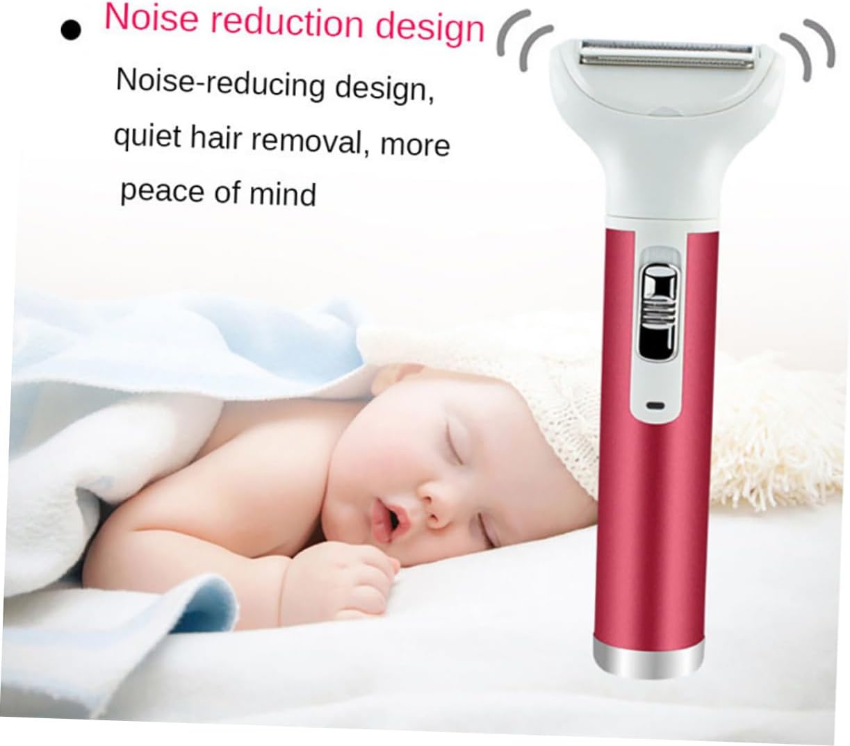 Mikinona 5-in-1 USB Rechargeable Women's Hair Removal Trimmer Set Eyebrow Trimming Cutter Nose Hair Clipper Cordless Electric Shaver for Legs Travel-Friendly Grooming Kit