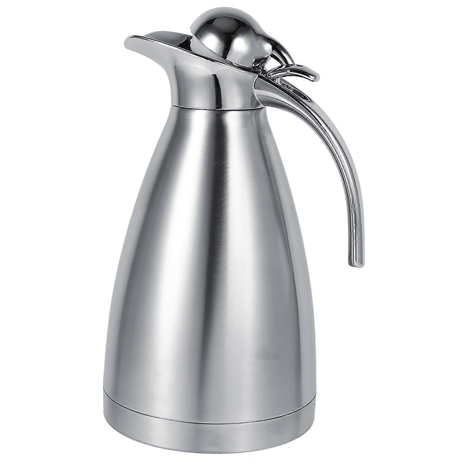 JOYHAPPST Stainless Steel Coffee Pot Double Wall Vacuum Insulated Thermo Jug Hot Water Bottle 1.5L Silver