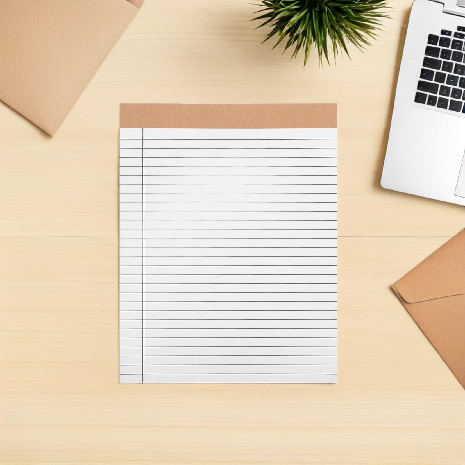 jojofuny Bloc de Notas Legal Blanco de 5 Piezas con Papel Páginas Limpias para Trabajo en Casa y Estudio Escolar