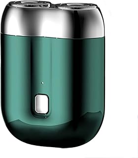 2025 New Model Mini Dual-Head Electric Shaver, Electric Mini Portable Razor, Pocket Shaver USB Shavers for Men, Rechargeable Washable Double Head Razor for Home, Car, Travel (Green)
