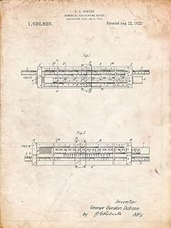 PP1040-Vintage Parchment Slide Rule Patent Poster Poster Print - Cole Borders (18 x 24)