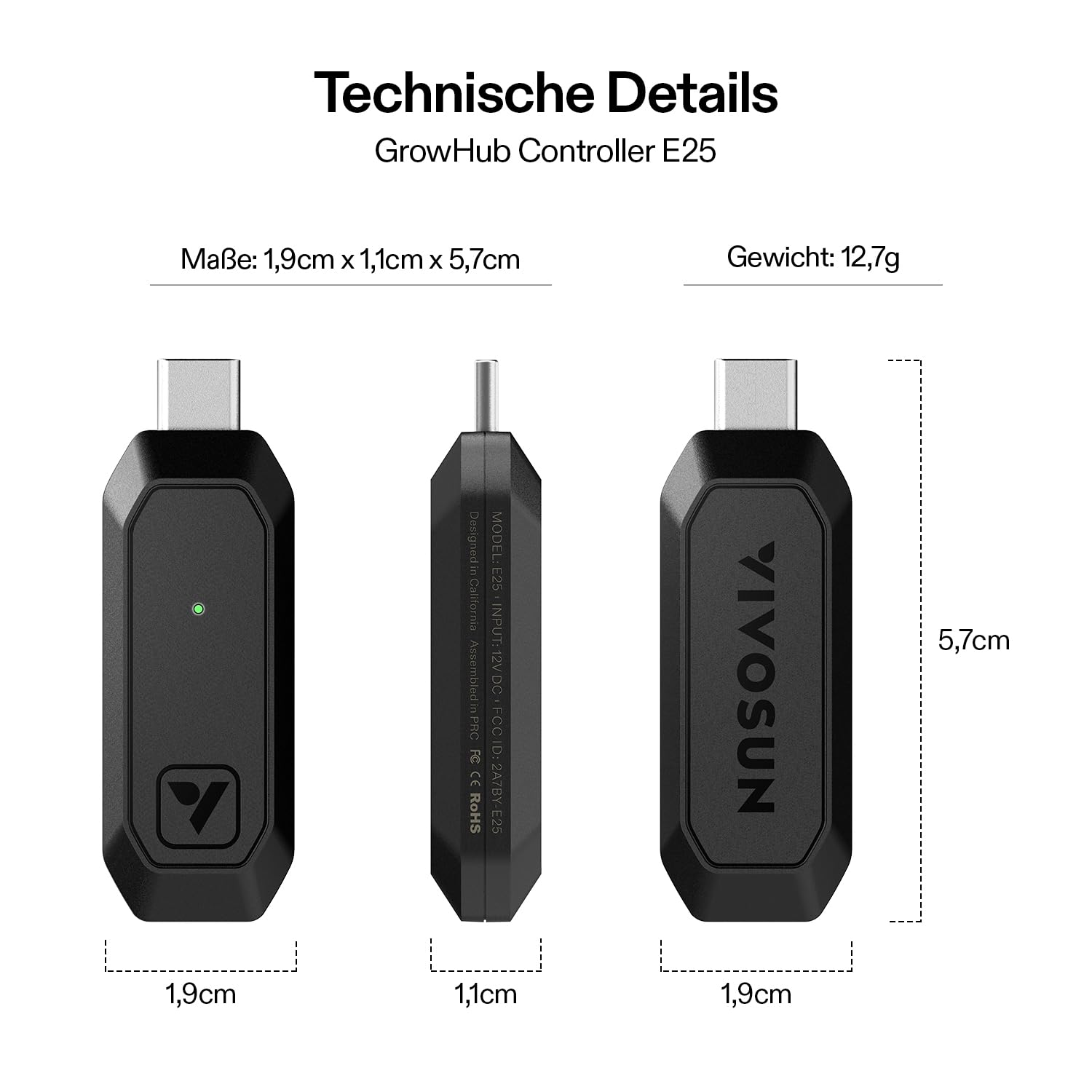 VIVOSUN GrowHub E25 Smart Controller, Plug-and-Play-Steuerungssystem für Growzelt, Kompatibel mit E42/E42A, WiFi & App Steuerbar, Zentrale Kontrolle für Smart Grow System Geräte