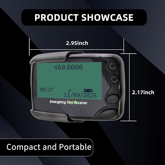 Programmable Alphanumeric Pager (Black, 450-470 MHz)