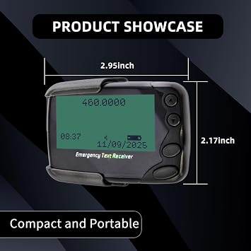Programmable Alphanumeric Pager (Black, 450-470 MHz)