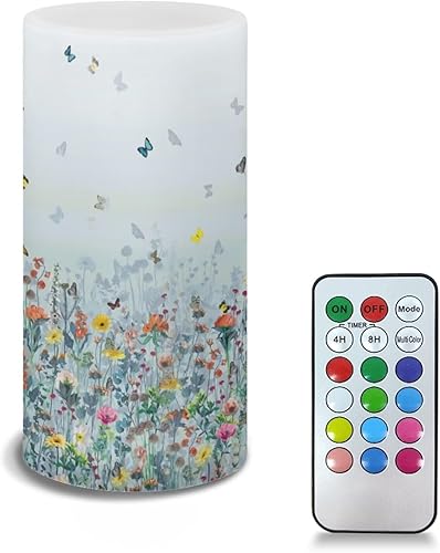 Vista 57 de Velas LED sin llama personalizadas que funcionan con pilas con temporizador remoto que cambia de color, personaliza fotos y texto, hazlo tú mismo tu