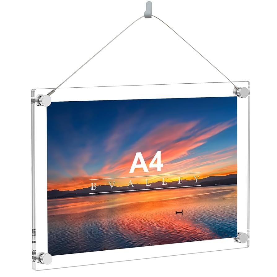 Amazon.co.jp: BValley 透明アクリルフォトフレーム 写真立て