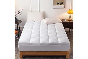Mattress Topper Queen Size: Breathable 7D Spiral Cooling Mattress Pad