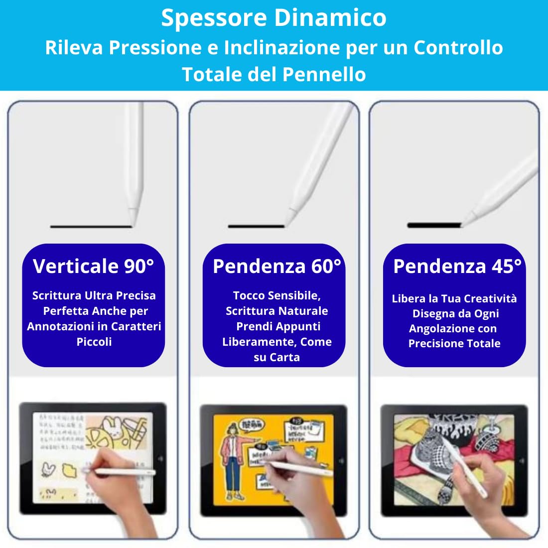 Punte Ricambio Compatibili con Apple Pencil Pro, USB-C, 1ª e 2ª Generazione, Alta Sensibilità e Precisione