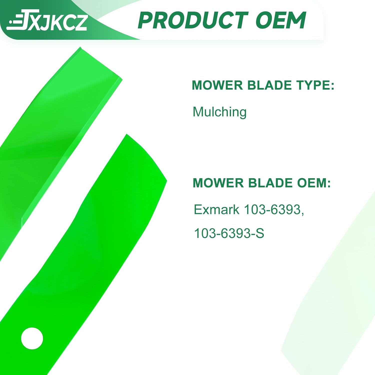 60" Deck Mower Blades Fit for Ex Mark Lazer Z AC AS CT Pioneer Vantage Turf Tracer E S X Series Lawn MowerReplaces OEM 103-6393,103-6393-S(Mulching) 3 Pack