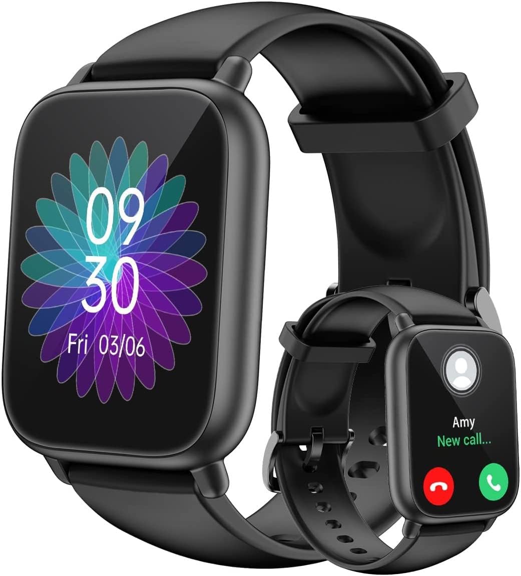 Smart Watch, Fitness Tracker with Heart Rate Monitor, Activity Tracker with Inch Touch Screen,Waterproof,Sleep Monitor,Activity Tracker Pedomet black pro