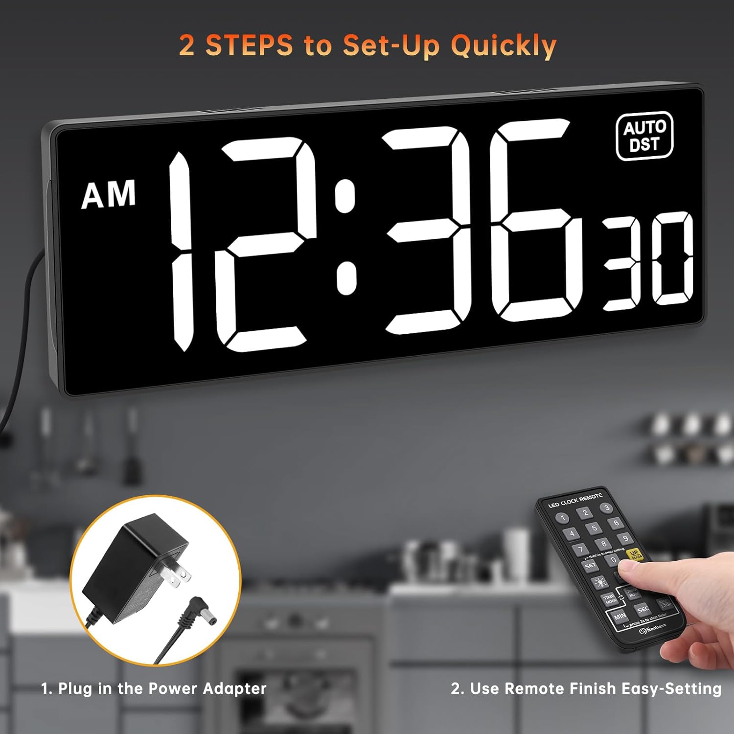 Soobest Digital Wall Clock Bundle
