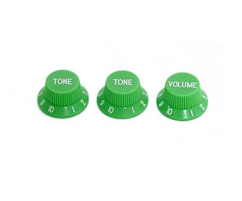 Guyker One Volume Two Tone 1V2T Switch Knobs, 3PCS Top Hat Bell Speed Potentiometer Control Knobs Arabic Numerals Scale with 6mm Dia. Shaft Pots for Electric Guitar Bass Replacement Part, C2001-27