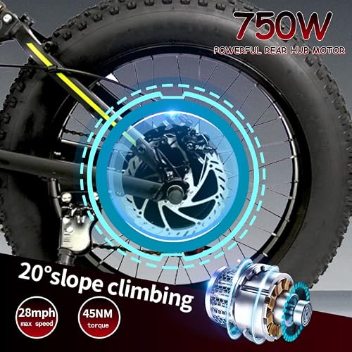 Edikani Folding Electric Bike For Adults, 20"*4.0 Fat Tire Electric Bicycles，750W Brushless Motor 28Mph Full Suspension Mountain Ebike, 48V 10Ah Removable Battery, 7 Speed Gears Ul Certified #TOP2