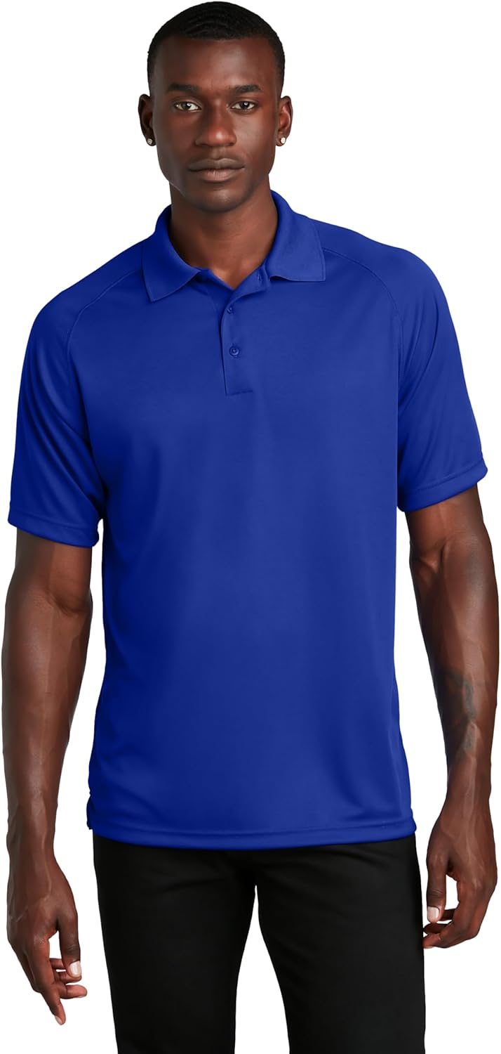 SPORT-TEK Unisex Dry Zone Raglan Polo | Casual Short Sleeve Collared Shirt for Men & Women, Top for Work, Tennis & Golf