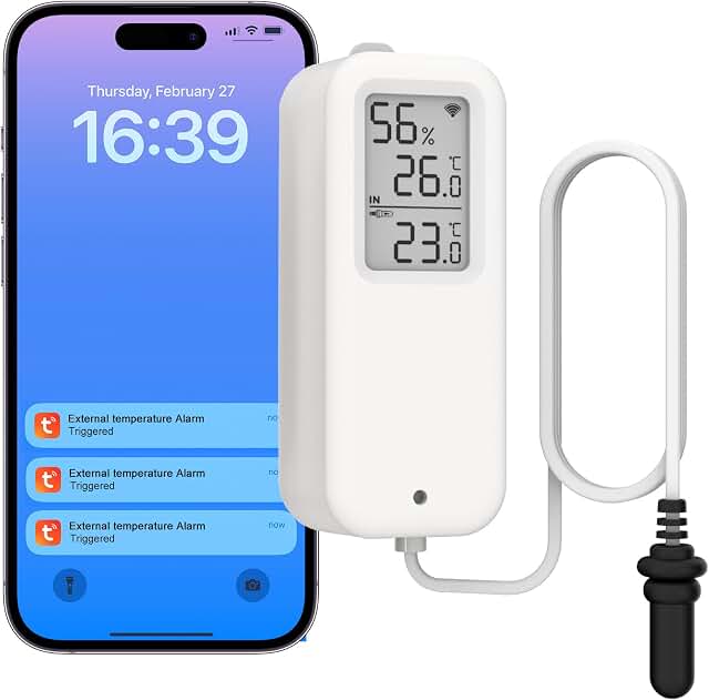 Daytech Freezer Thermometer and Room Sensor