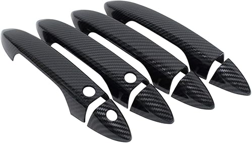 NewYall Cubiertas de manilla de puerta exterior de fibra de carbono delantera y trasera para Honda Accord 2013-2017 Pilot 2016-2022 Ridgeline