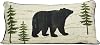 Donna Sharp Throw Pillow - Painted Bear Lodge Decorative Throw Pillow with Bear Pattern - Rectangle