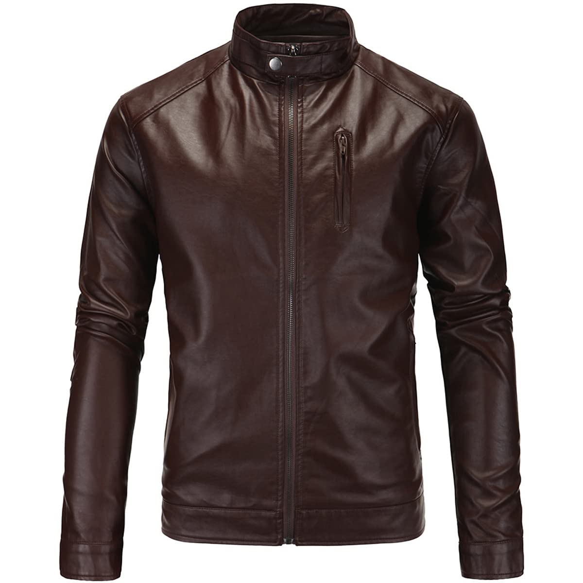 Vestes hommes blazer classique outwear en cuir PU coupe minceur manteau 3XL