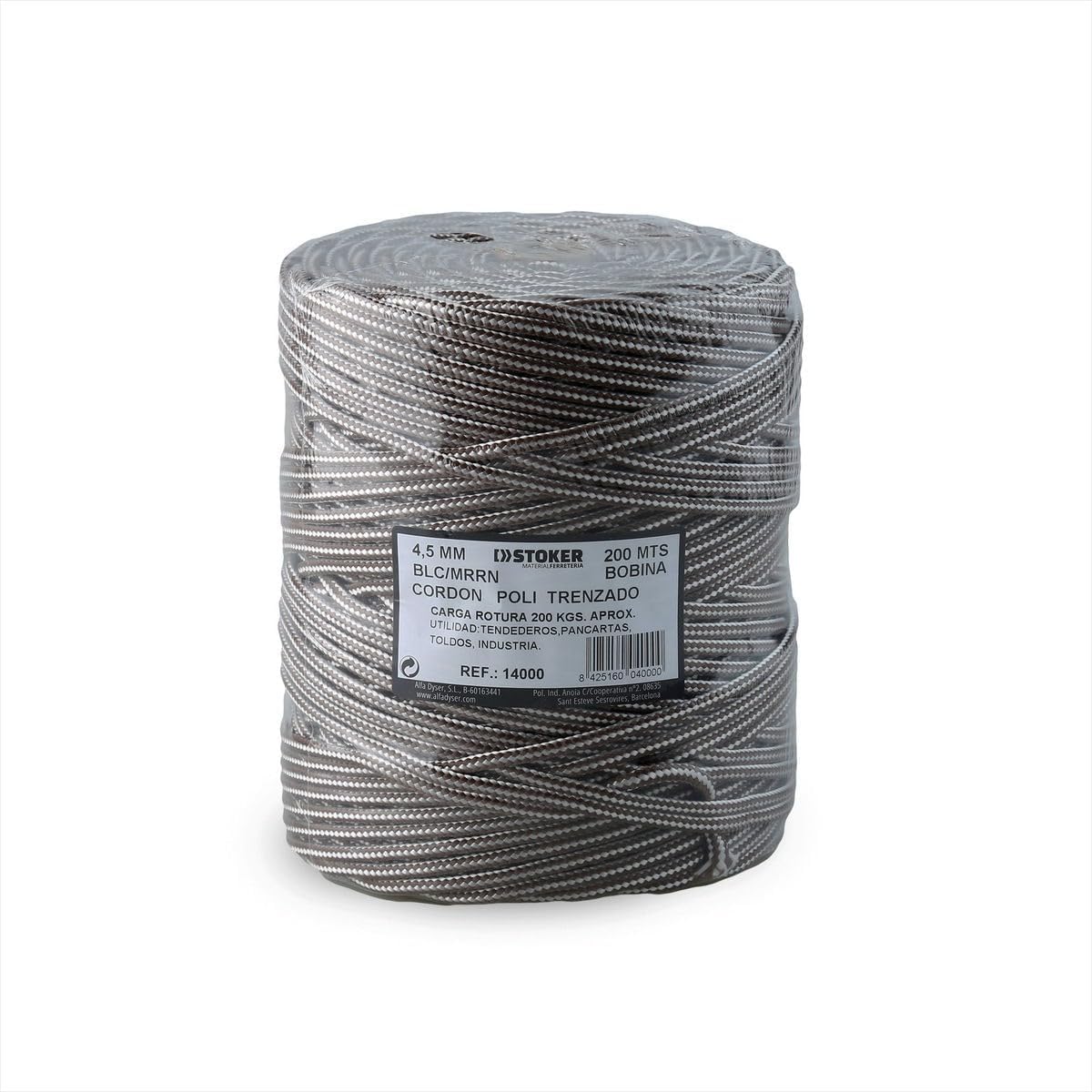 Alfa 15264 – Polypr Rope Bicolour 4mm.200m.Brown