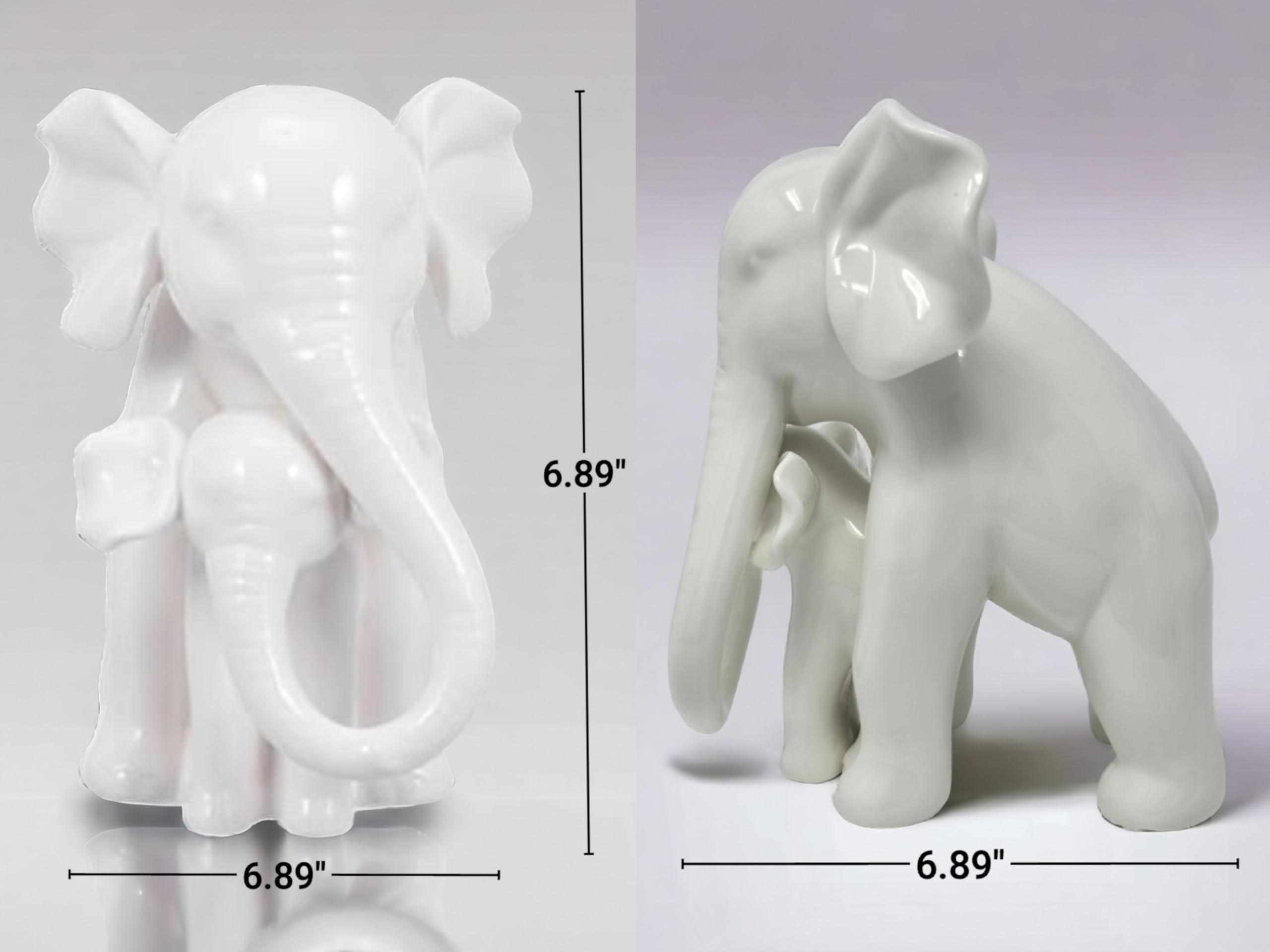 Amazon.com: Festcool Porcelain Elephant Mother and Baby Elephant